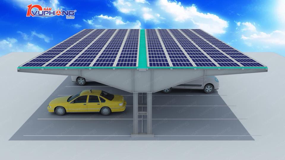 Nhà xe lợp pin năng lượng mặt trời