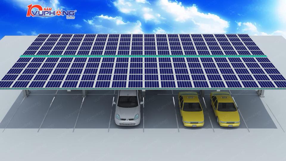 Nhà xe lợp pin năng lượng mặt trời
